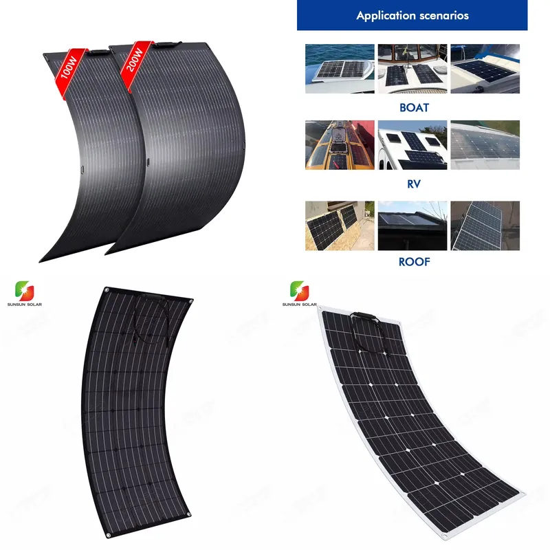 Solar Panel 200W - 50W 100W 150W 200W Flexible Solar