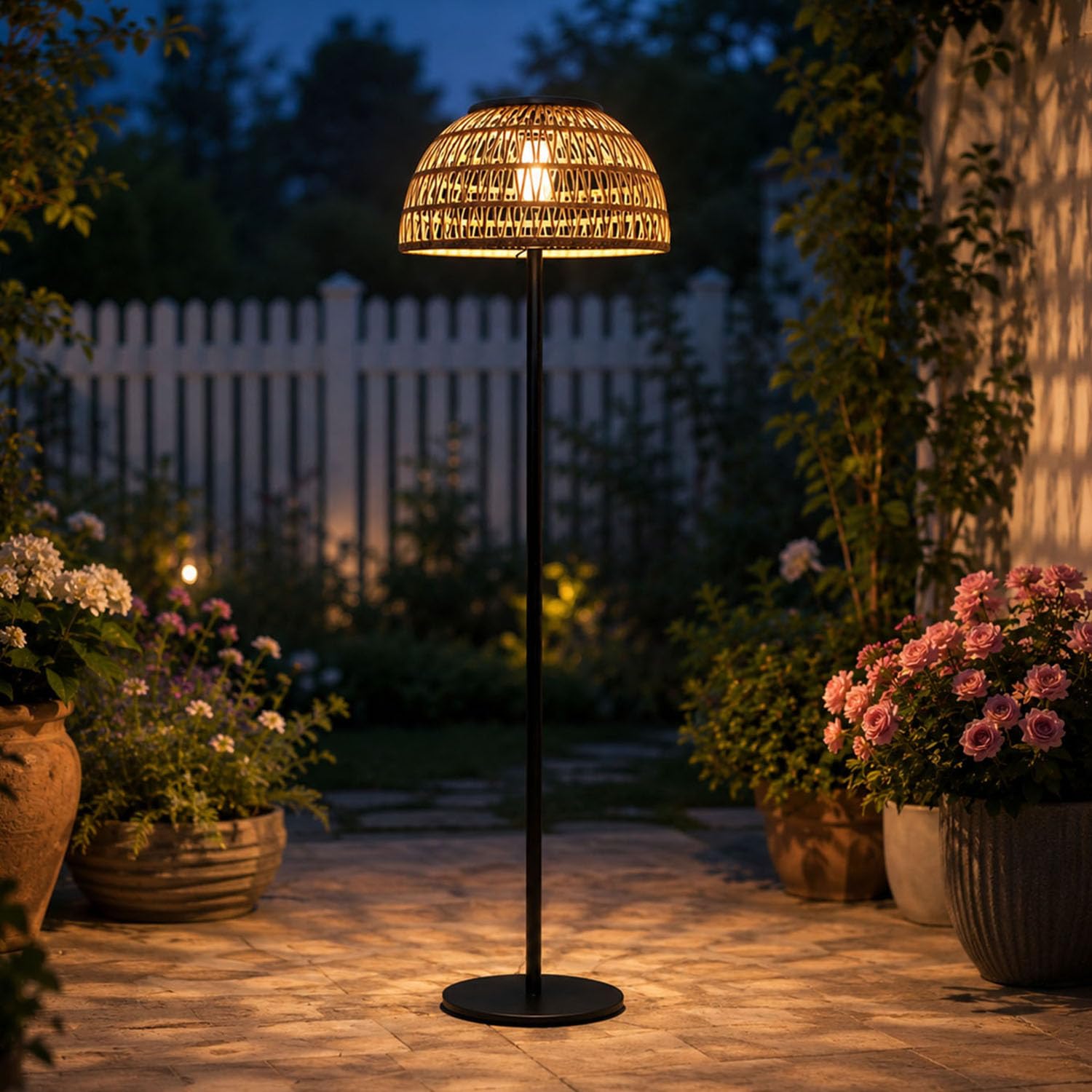 Beige Solar Outdoor Floor Lamp - đánh giá và giá Solar Lamp