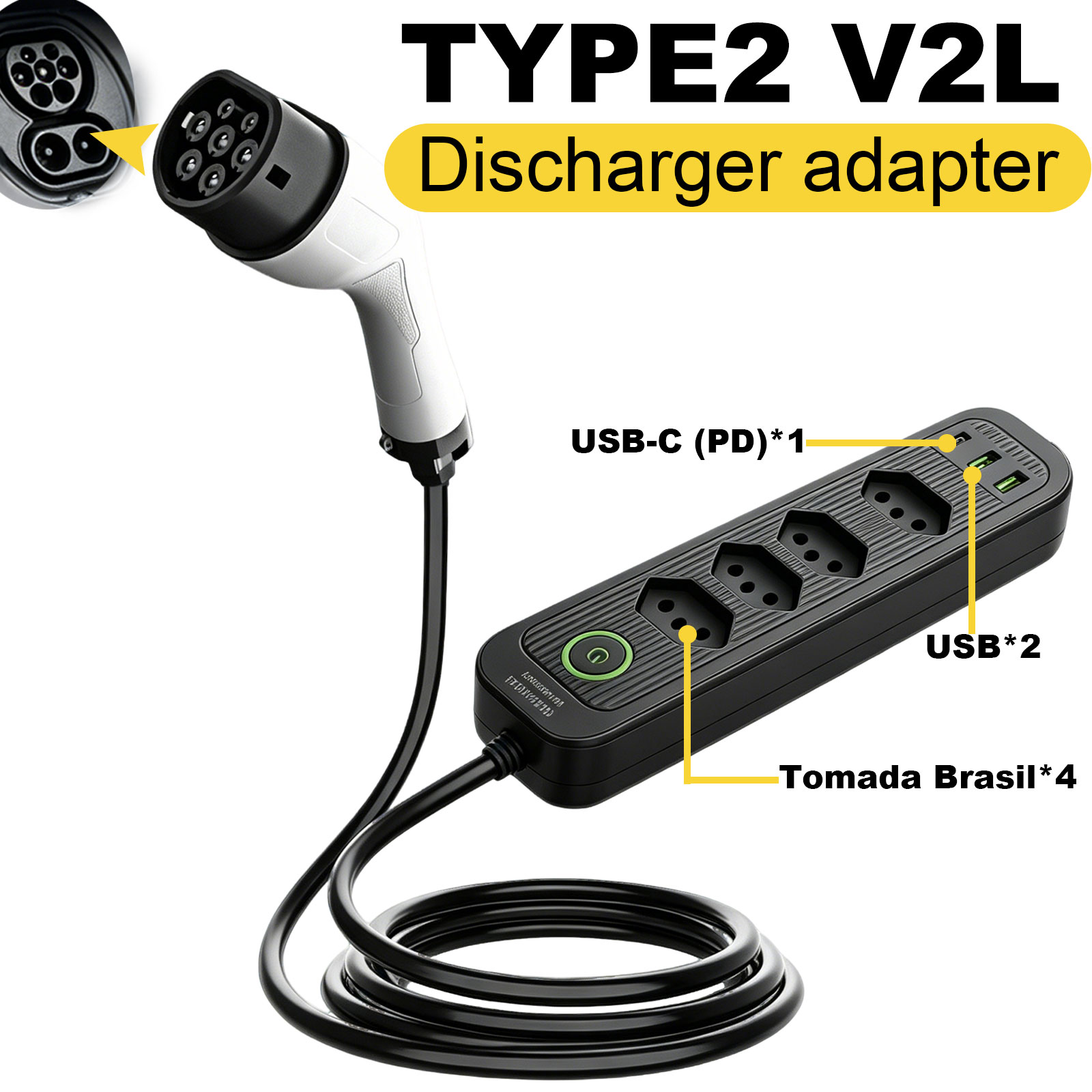 Type2 V2L Discharge Adapter 16 - đánh giá và giá Outdoor Power Station