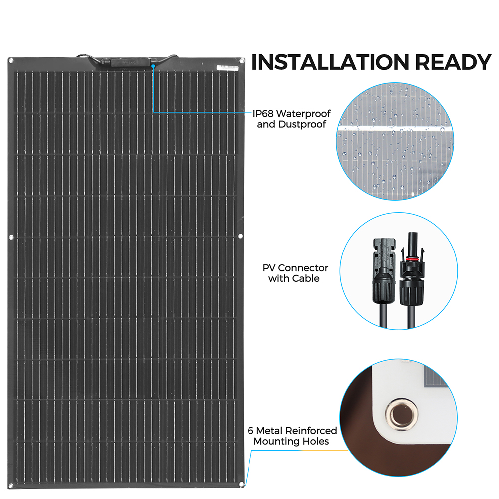200W 12V Flexible Solar Panel  - đánh giá và giá Solar Panel 200W